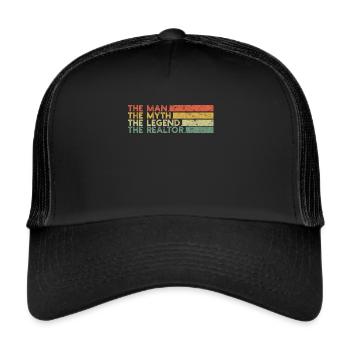 immobilienmakler immobilien makler geschenk gesche - Trucker Cap - Schwarz/Schwarz - Vorne