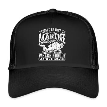 biologie marine biologiste marin biologie marine biologiste - Casquette trucker  - noir/noir - Devant