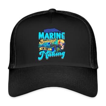 biologie marine biologiste marin biologie marine biologiste - Casquette trucker  - noir/noir - Devant
