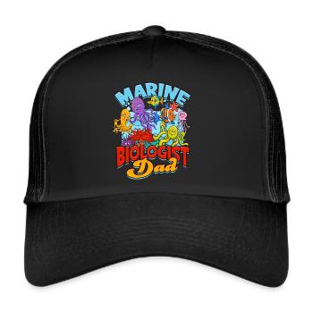 biologie marine biologiste marin biologie marine biologiste - Casquette trucker  - noir/noir - Devant