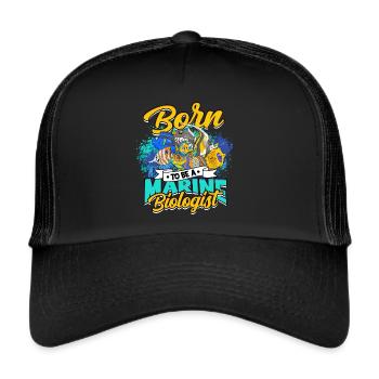 biologie marine biologiste marin biologie marine biologiste - Casquette trucker  - noir/noir - Devant