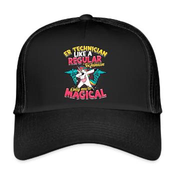 emergency room nurse hospital krankenpf - Trucker Cap - black/black - Front