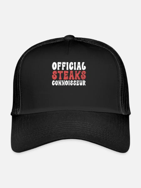 Steak Lover Steak Cadeau - Casquette trucker  - noir/noir - Devant