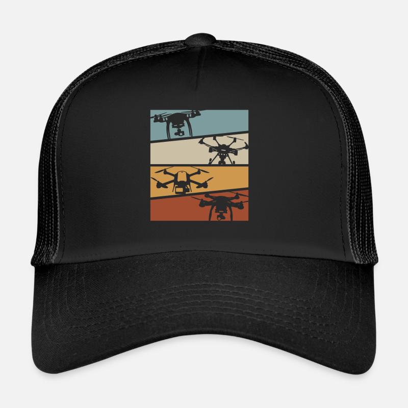 Rétro Drone Mulicopter Drone Racing Quadcopter Dro Casquette trucker 