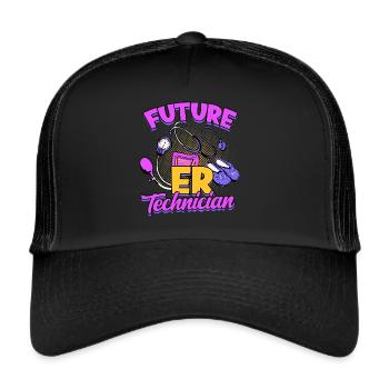 Emergency Department Nurse Hospital Hospitals - Trucker Cap - black/black - Front