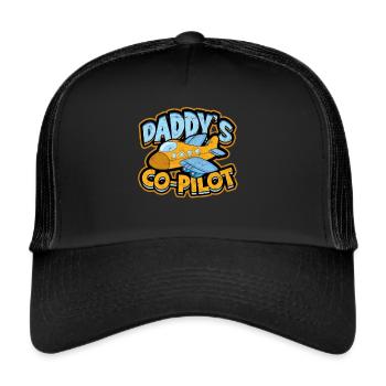 pilot flugzeug fliegen tochter geschenkidee gesche - Trucker Cap - Schwarz/Schwarz - Vorne