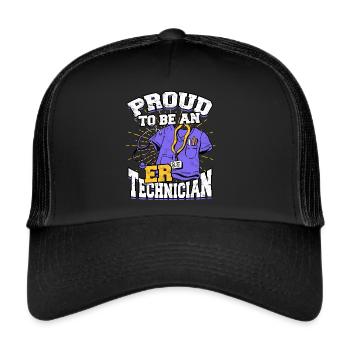 Emergency Department Nurse Hospital Hospitals - Trucker Cap - black/black - Front