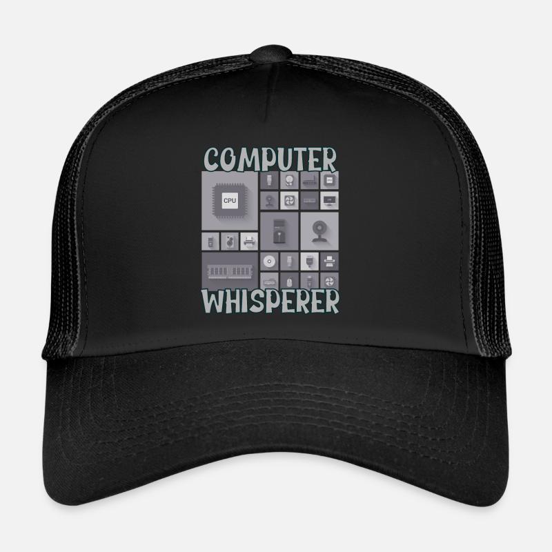 Computer Whisperer IT Tech Support Nerds Geeky Trucker Cap