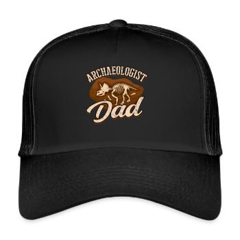 archäologe archäologie geschenk geschenkidee archä - Trucker Cap - Schwarz/Schwarz - Vorne