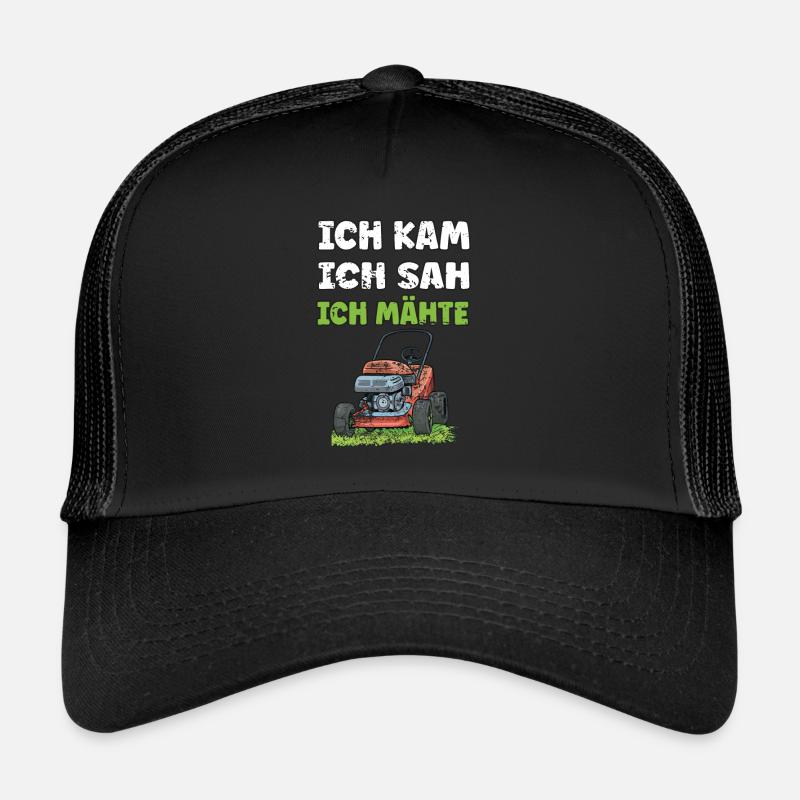 Rasen und Gartenarbeit Rasentraktor Gartenfreunde - Trucker Cap - Schwarz/Schwarz
