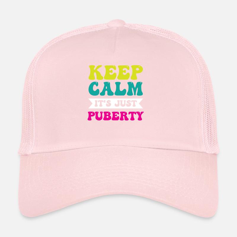 Restez calme Seule la puberté a grandi Casquette trucker 