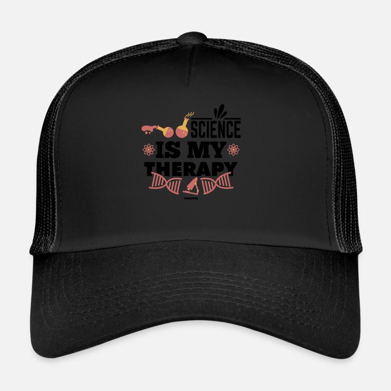Science Is My Therapy - Trucker Cap - Schwarz/Schwarz