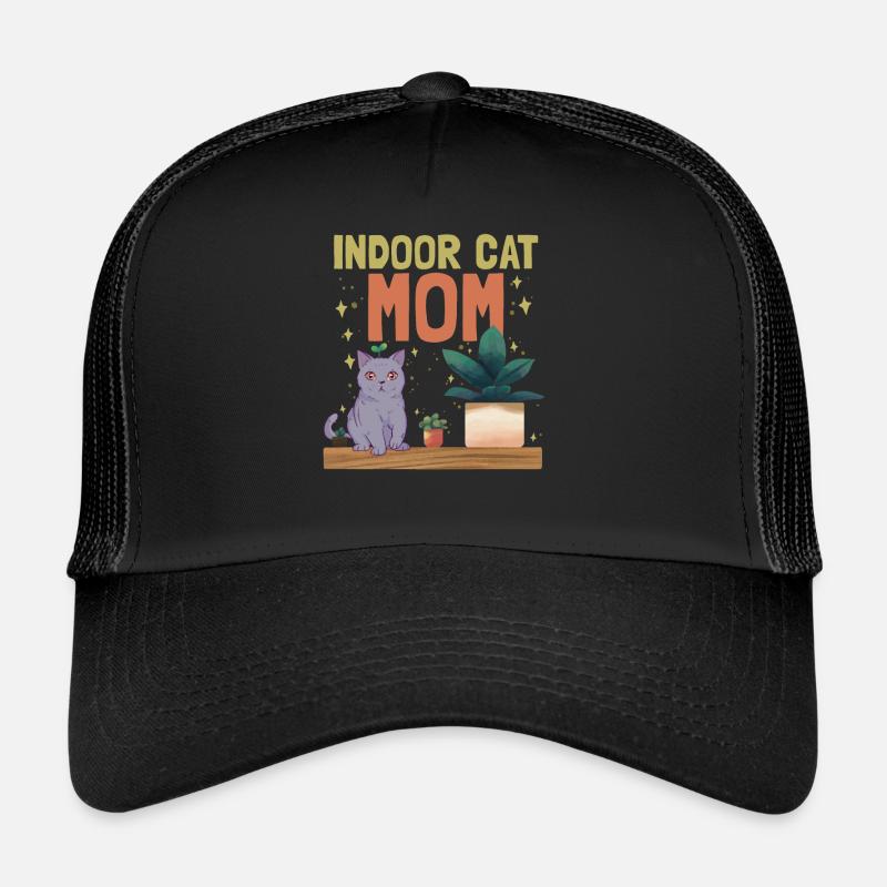 Maman chat d’intérieur Casquette trucker 