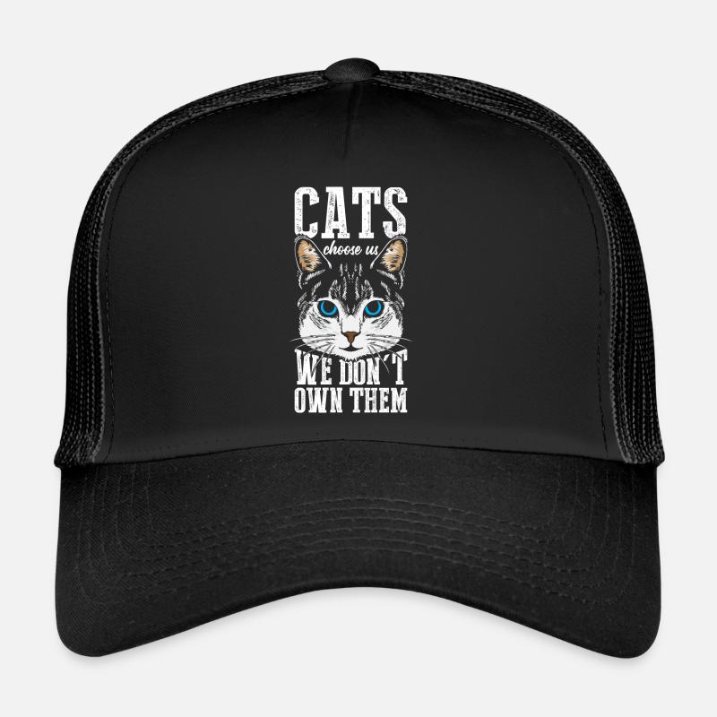 Les chats nous choisissent, nous ne les possédons pas Casquette trucker 