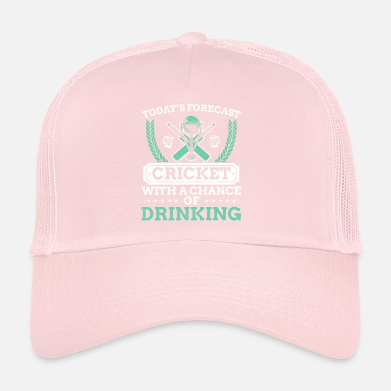 Cricket With A Chance Of Drinking Beer Cricketer Trucker Cap