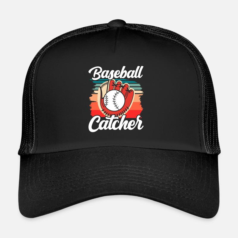 Baseball Catcher Baseball Catcher Player Hobby Trucker Cap