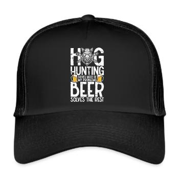 Pig Hunting Hunter Pig Hunting - Trucker Cap - black/black - Front