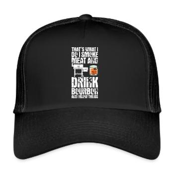 Bourbon Smoker Barbecue Whiskey - Trucker Cap - black/black - Front