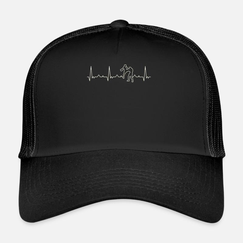 Artes marciales MMA Patada de rodilla. Corazón. Casquette trucker 