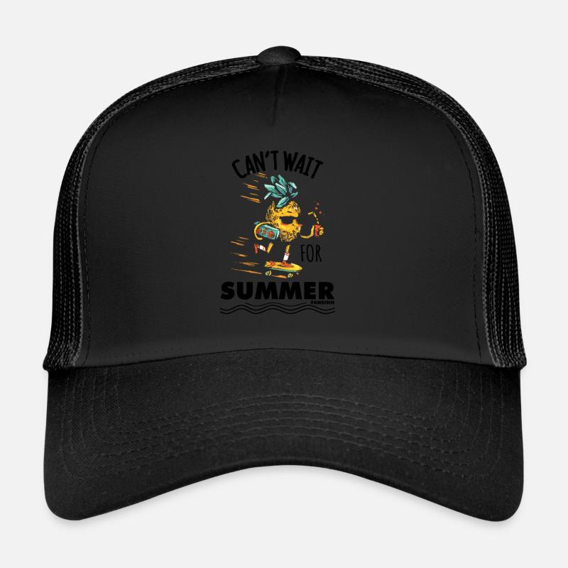 Pineapple skates in tropical summer Trucker Cap