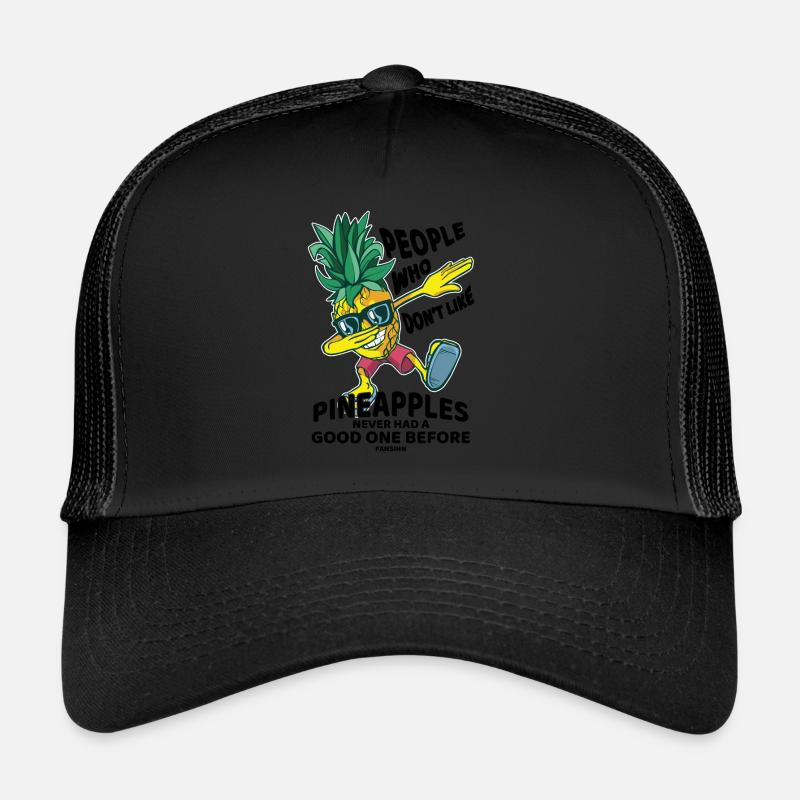 dabbing Ananas - Trucker Cap - Schwarz/Schwarz