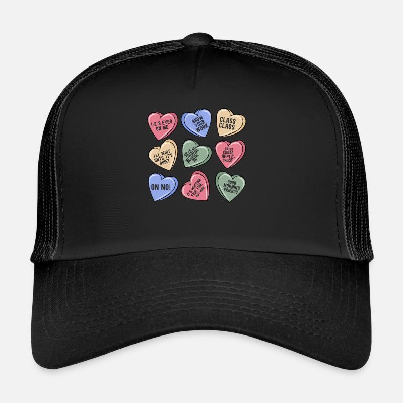 Drôle de professeur Conversation de la Saint-Valentin Cœur Casquette trucker 
