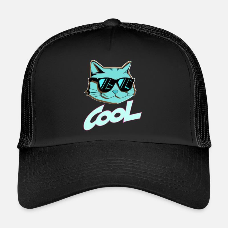 Lunettes de soleil Chat - Casquette trucker  - noir/noir