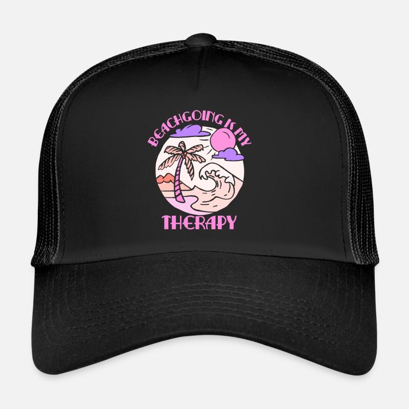 Les vacances à la plage sont ma thérapie Plage de plage Casquette trucker 