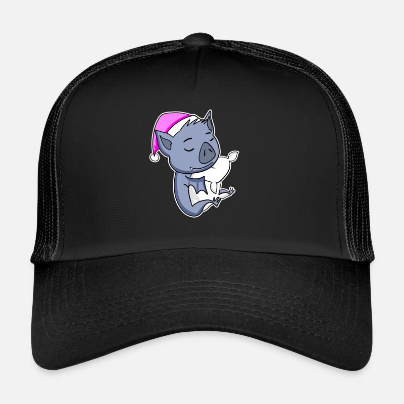 Fledermaus - Trucker Cap - Schwarz/Schwarz