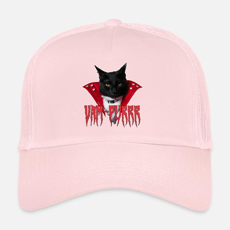 Vampurr Lustige schwarze Katze als Vampir Trucker Cap