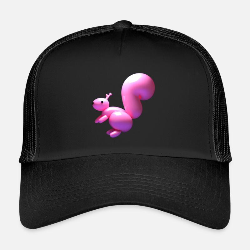 Luftballon Eichhörnchen in rosa Trucker Cap