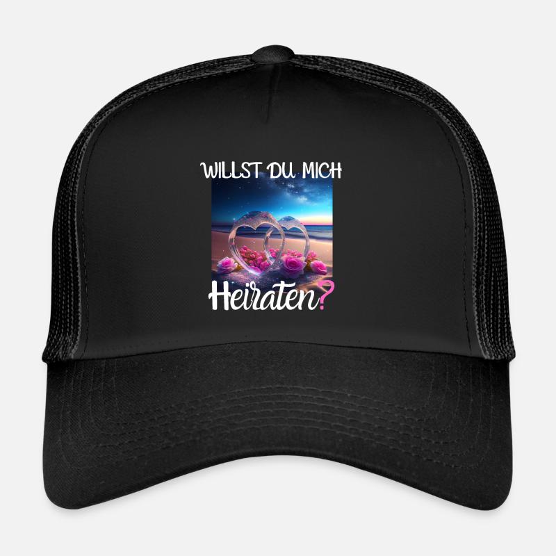 Heiratsantrag für Hochzeit oder Verlobung - Trucker Cap