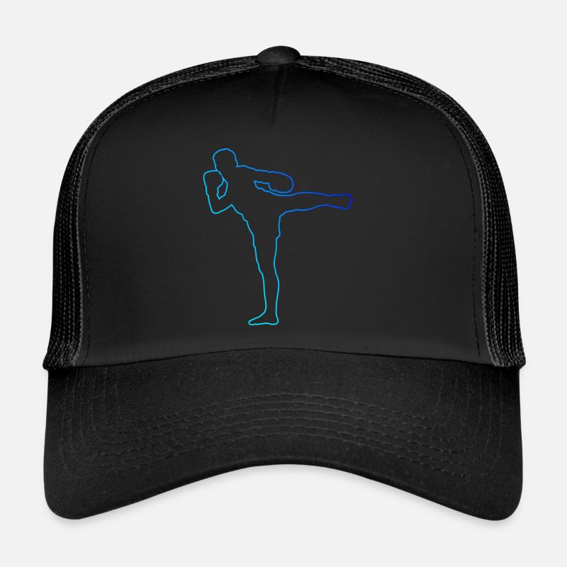 Boxe Thaïlandaise Boxeur Thaïlandais Thaïboxe Hommes Boxe thaïlandaise Casquette trucker 