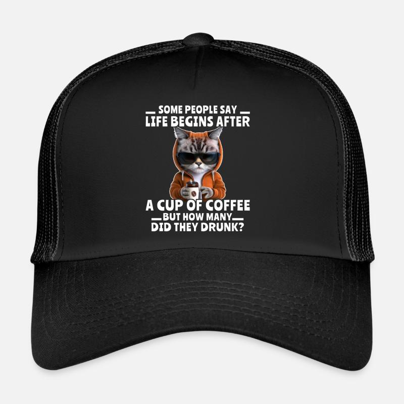 Buveur de café pour chat de café Casquette trucker 