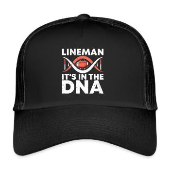 Lineman Joueur de football Offensive Défense - Casquette trucker  - noir/noir - Devant