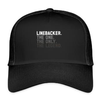 Lineman Joueur de football Offensive Défense - Casquette trucker  - noir/noir - Devant