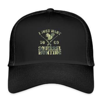 Chasse à l’écureuil - Casquette trucker  - noir/noir - Devant