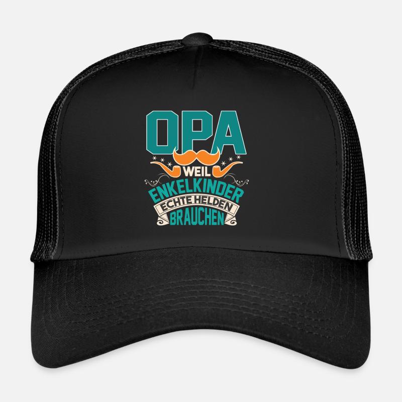 Opa Weil Enkelkinder Echte Helden Brauchen Trucker Cap