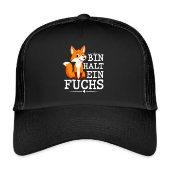 Bin Halt Ein Fuchs - Trucker Cap - Schwarz/Schwarz - Vorne