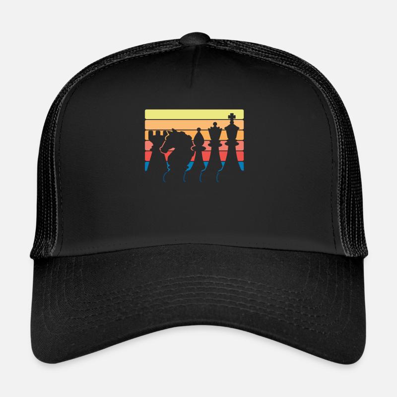 Schach - Trucker Cap - Schwarz/Schwarz