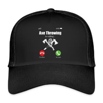 Axe Throw Axe Throwing Game - Trucker Cap - black/black - Front