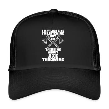 Axe Throw Axe Throwing Game - Trucker Cap - black/black - Front