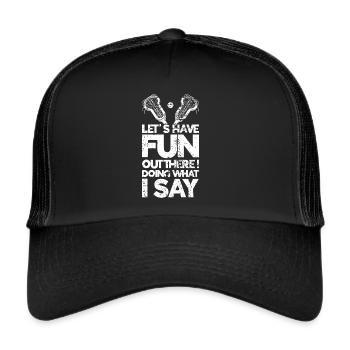 Lacrosse Coach Stick - Trucker Cap - black/black - Front