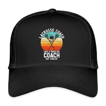 Lacrosse Coach Stick - Trucker Cap - black/black - Front