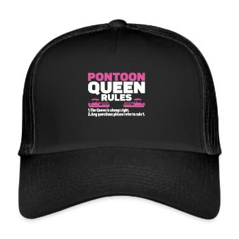 Ponton Queen -Bateau Ponton -Femmes - Casquette trucker  - noir/noir - Devant