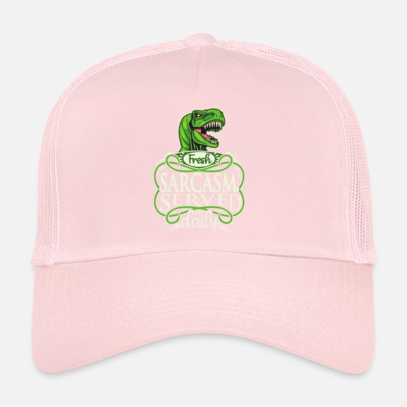 Dinosaurs, sarcasm, funny saying typography Trucker Cap