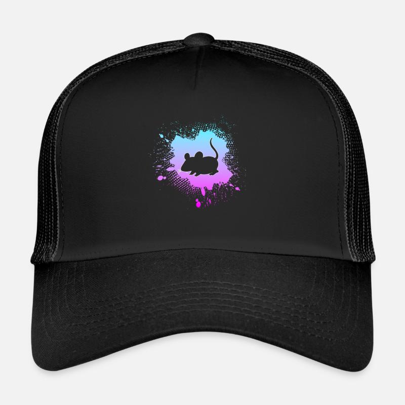 Maus - Trucker Cap - Schwarz/Schwarz