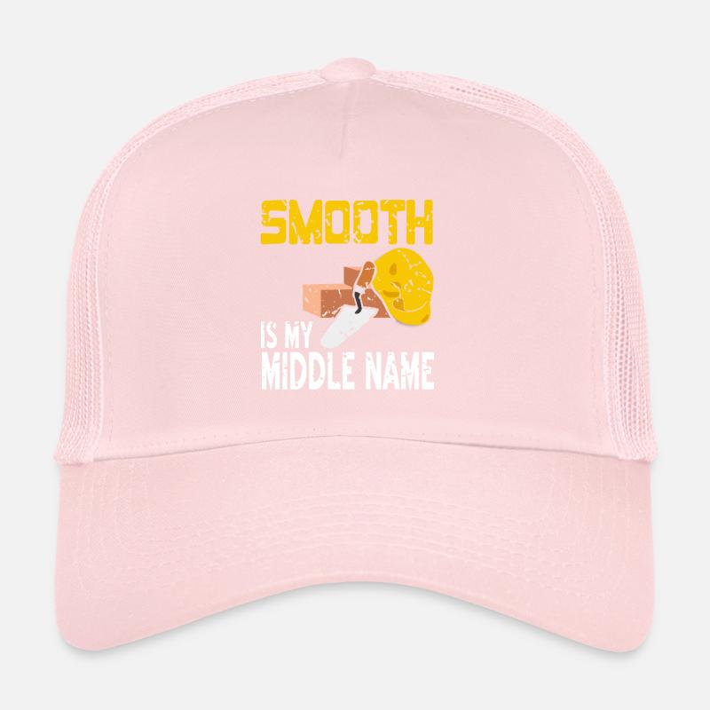 SMOOTH Is My Middle Name Funny Concrete Worker Trucker Cap