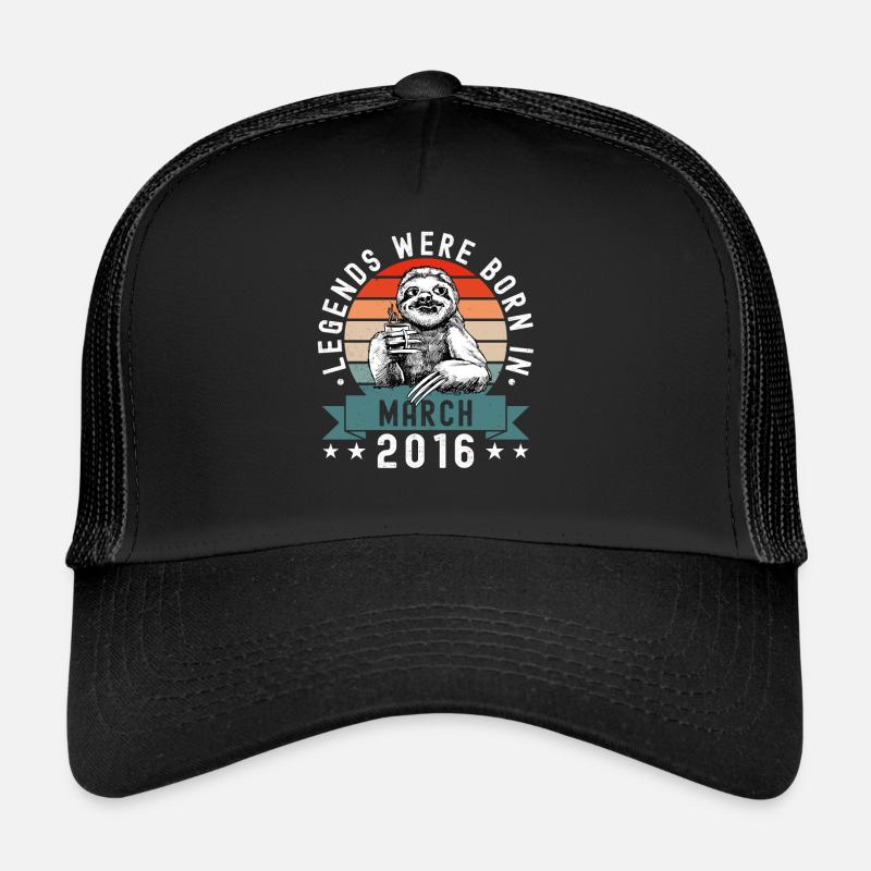 Les légendes sont nées en mars 2016 Sloth Sloth Casquette trucker 