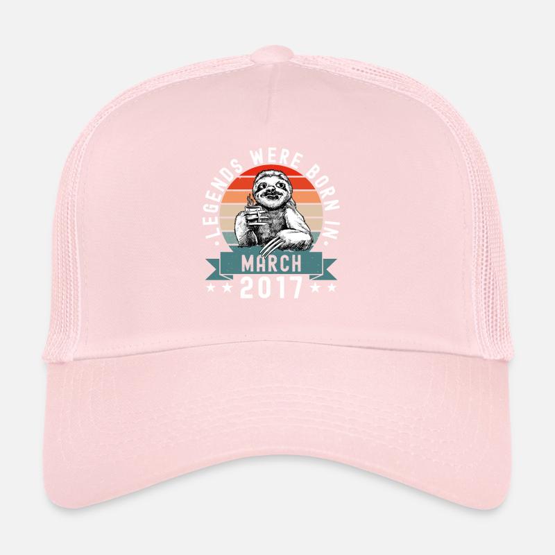 Legends Were Born In March 2017 Sloth Sloth Trucker Cap